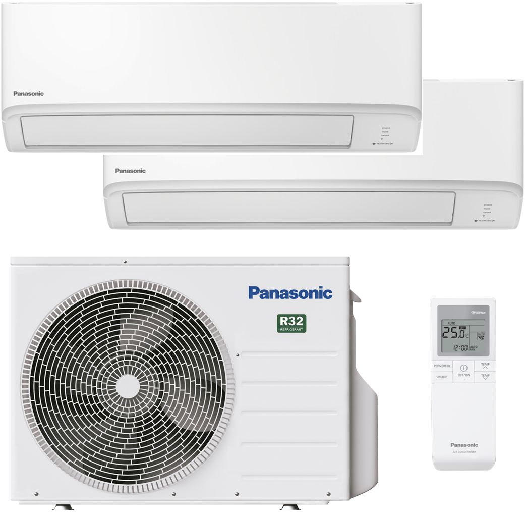 Multisplit Panasonic 2Z50TBE + 2 sisäyksikköä ilmalämpöpumppu