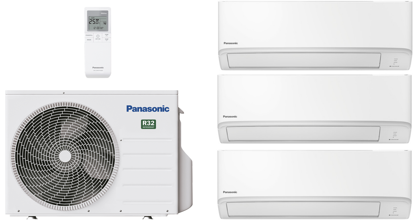 Multisplit Panasonic 3Z68TBE + 3 sisäyksikköä ilmalämpöpumppu